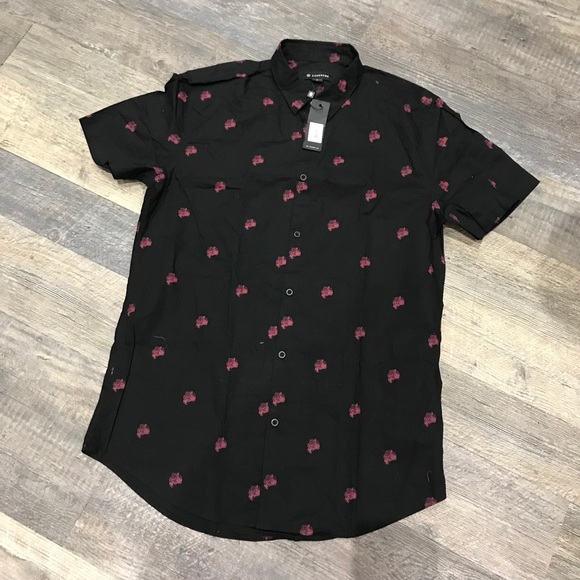 tiger print short sleeve shirt